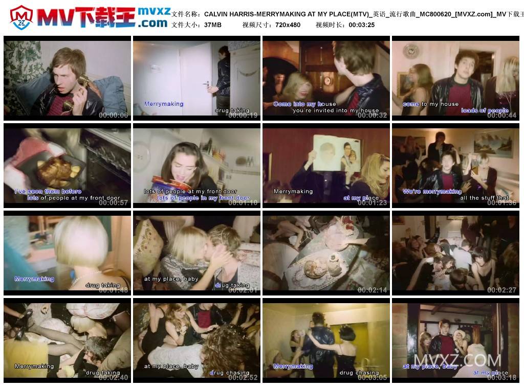 CALVIN HARRIS-MERRYMAKING AT MY PLACE(MTV)_英语_流行歌曲_MC800620